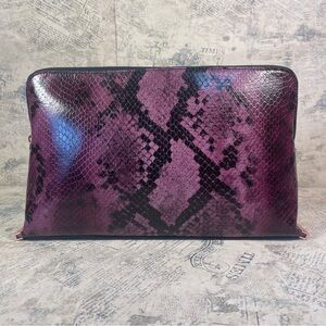 Ted Baker embossed snakeskin leather toiletry bag